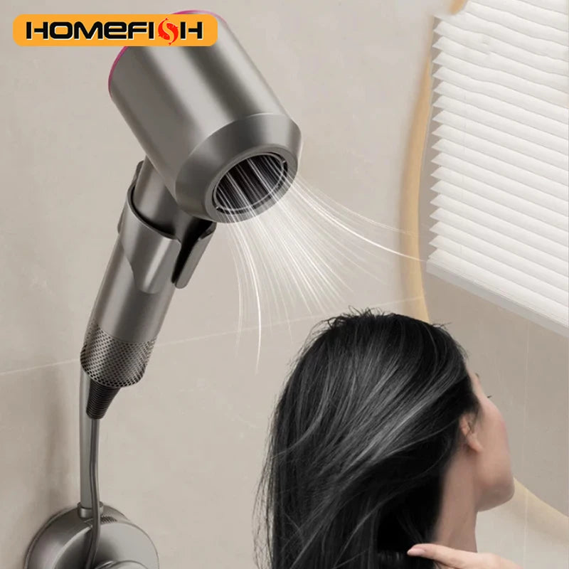 Suction Cup Hair Dryer Stand – Hands-Free Bathroom Organizer Hair Dryer Holder Babs