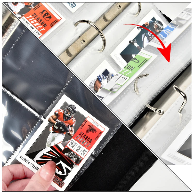 440-Pocket Sports Card Binder with Protective Sleeves Trading Card Binder Babs
