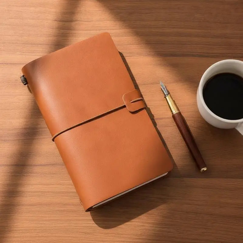 Vintage Faux Leather Refillable Notebook – Loose Leaf Journal Refillable Notebook Babs