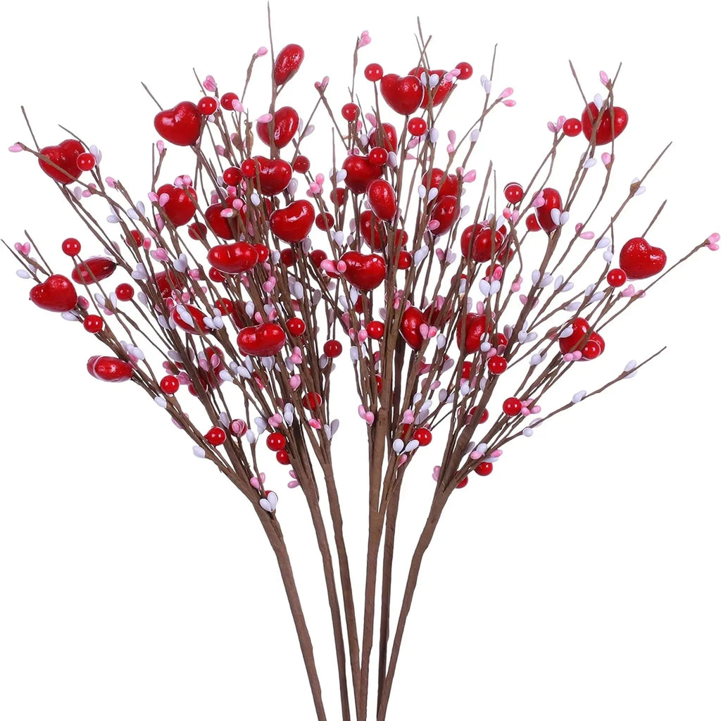 Handmade Artificial Flower Bouquets – Wedding & Home Decor Artificial Flower Bouquet Babs Red 3 pcs