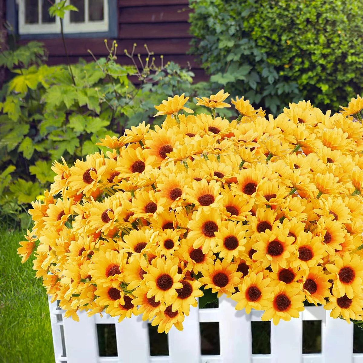 Silk Daisy Artificial Bridal Bouquet – Wedding & Home Decor Artificial Flower Bouquet Babs