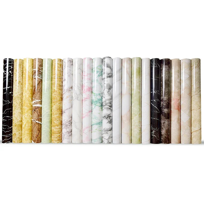40cm Marble Self-Adhesive Waterproof PVC Wall Sticker Roll Wall Sticker Roll Babs