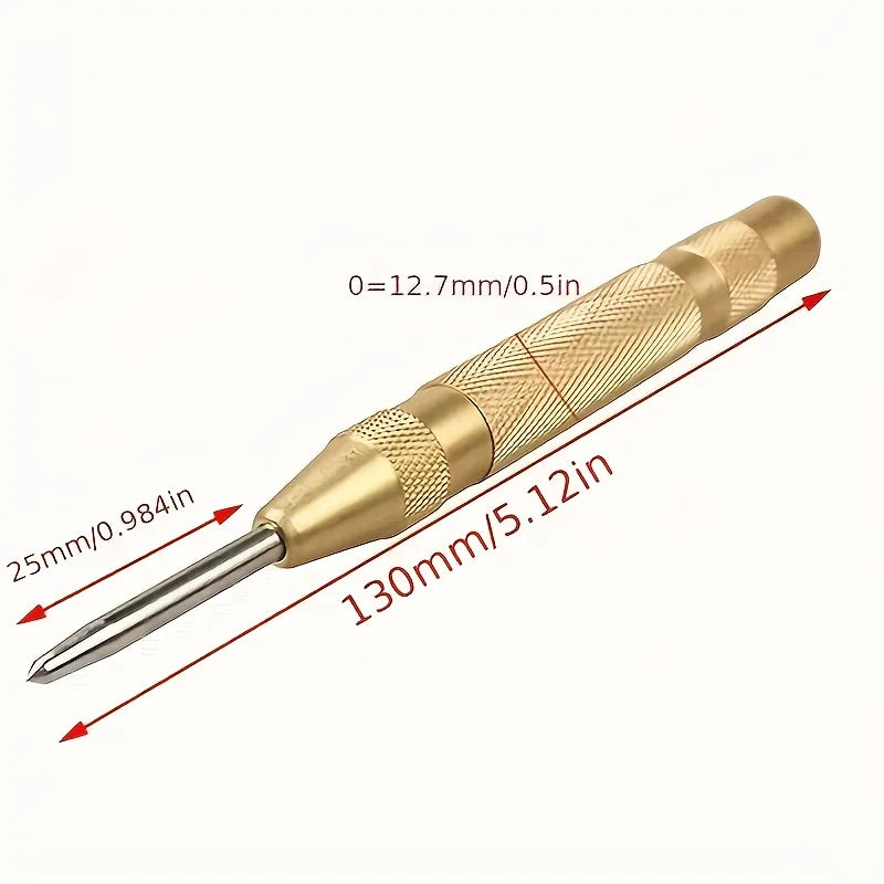 Steel Spring Automatic Center Punch – Precision Marking Tool Center Punch Tool Babs