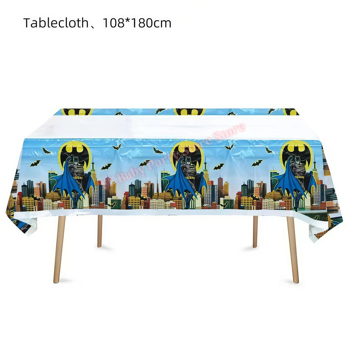 Bat Superhero Birthday Party Kit – Tableware, Balloons & Decor Party Decoration Kit Babs 1pcs Tablecloth