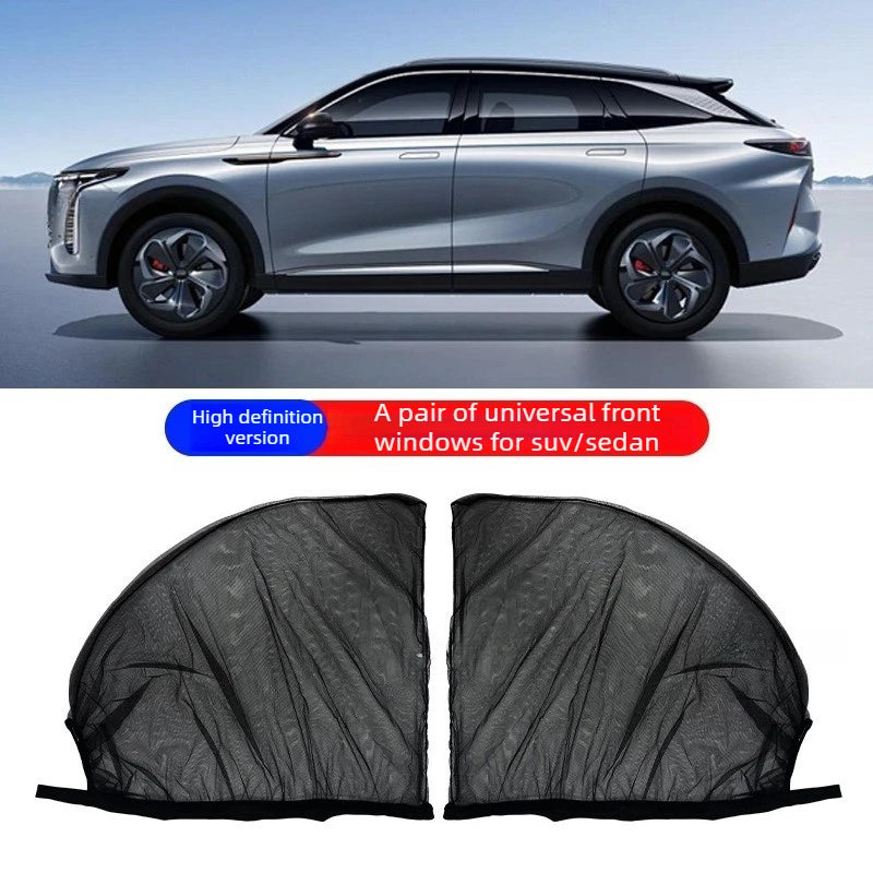 Car Window Mesh Sunshade & Mosquito Net – 2/4pcs Universal Car Window Sun Shade Babs A-front 2pcs
