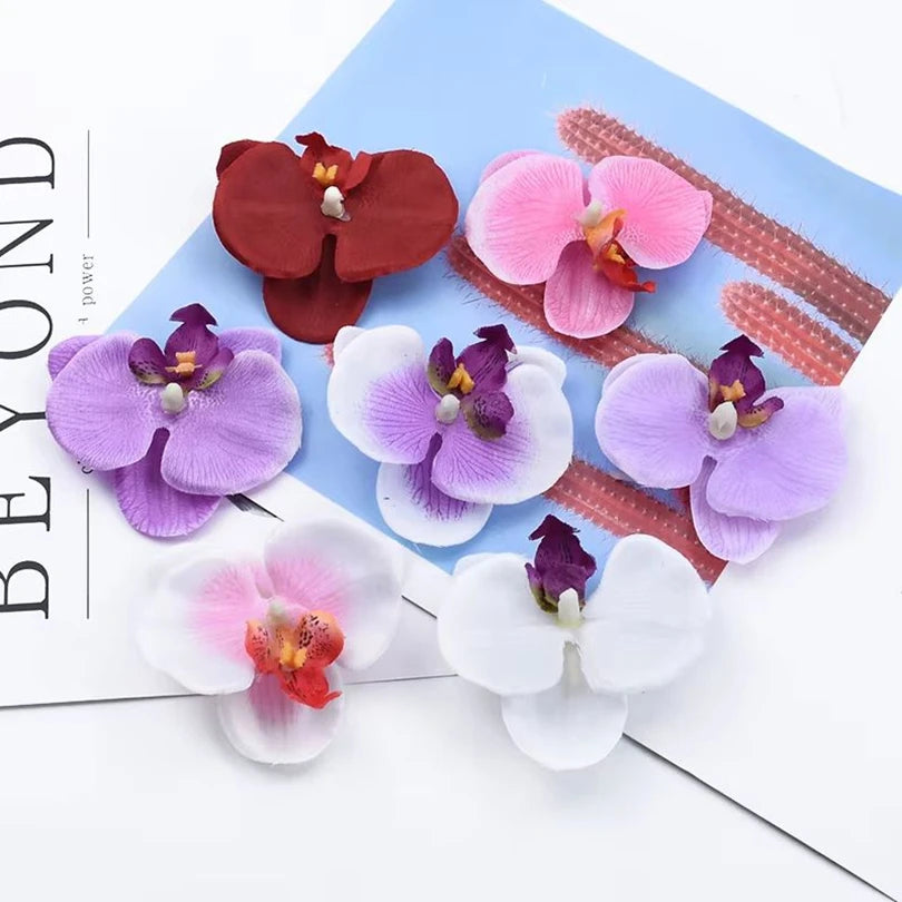 Butterfly Orchid Silk Artificial Flowers 50/100 Pcs – Wedding Décor Artificial Silk Flowers Babs