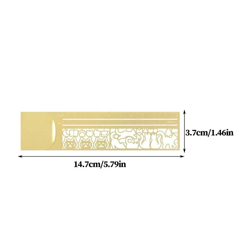 Cute Cat Double-Sided Bookmark Ruler – Planner Stationery Bookmark Ruler Babs 1pcs