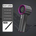 USB Rechargeable Handheld Mini Fan with LED Display Handheld Mini Fan Babs black