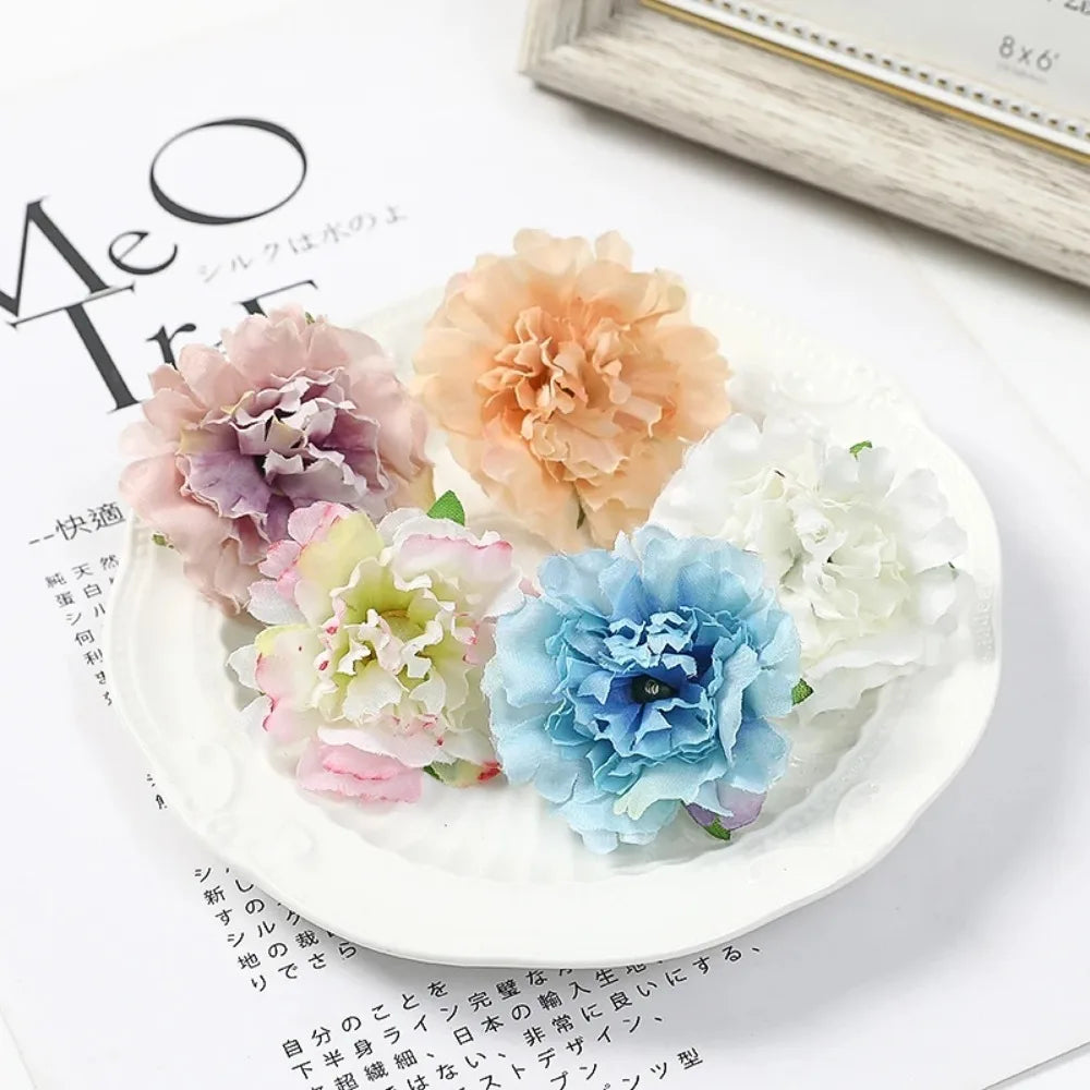 Carnation Artificial Silk Flower Heads 10/20Pcs – Wedding & Crafts Artificial Silk Flowers Babs