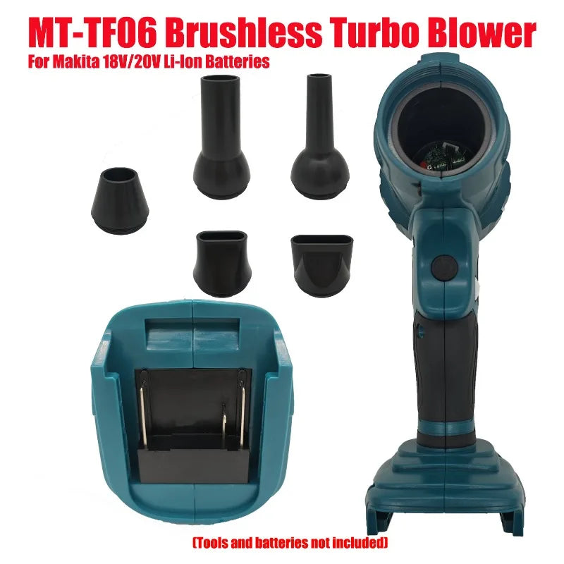 MT-TF06 Brushless Cordless Blower for Makita 18V – 5 Nozzles Cordless Turbo Blower Babs