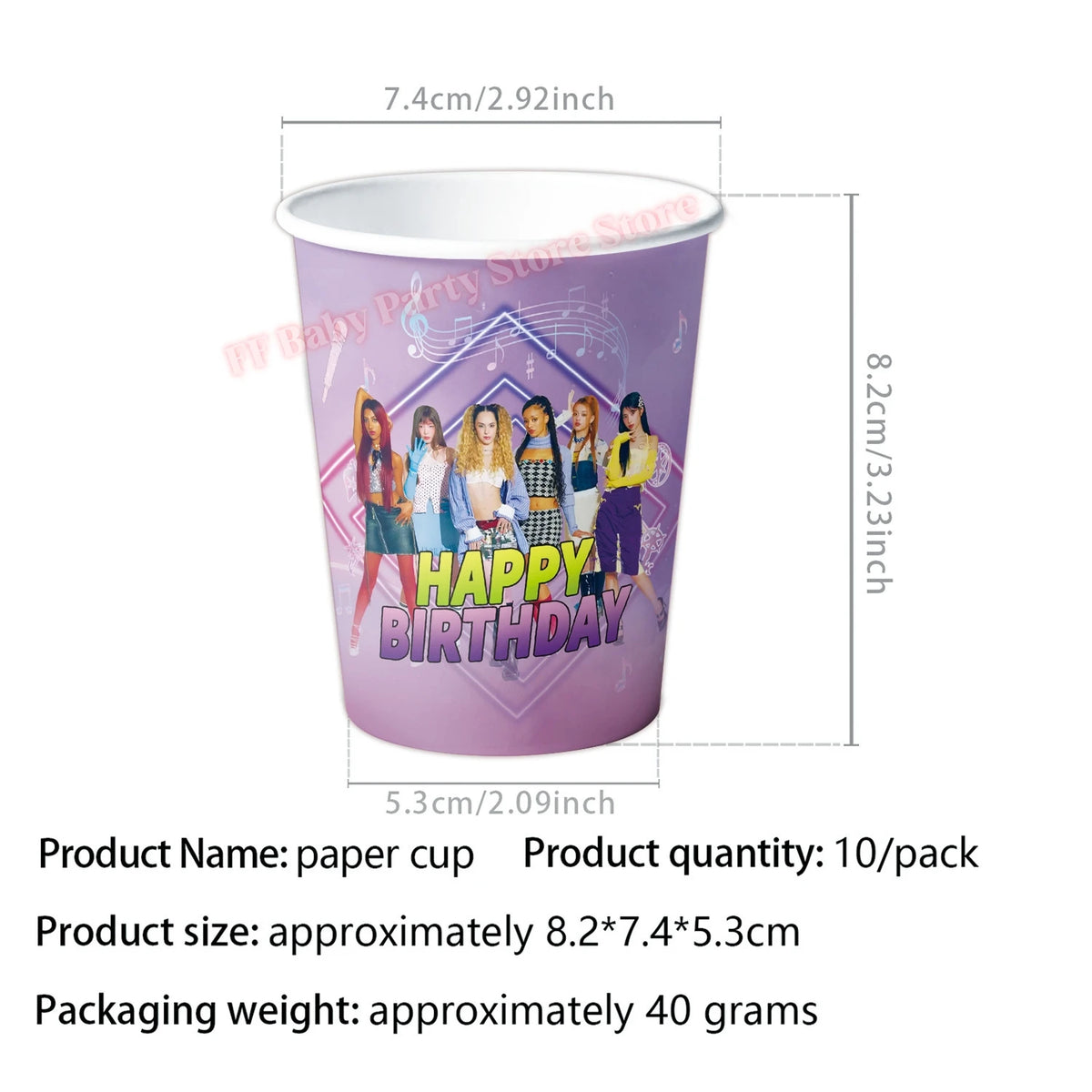 Katseye Kpop Birthday Party Decoration Set – Balloon & Banner Party Decoration Set Babs 10pcs Cups others