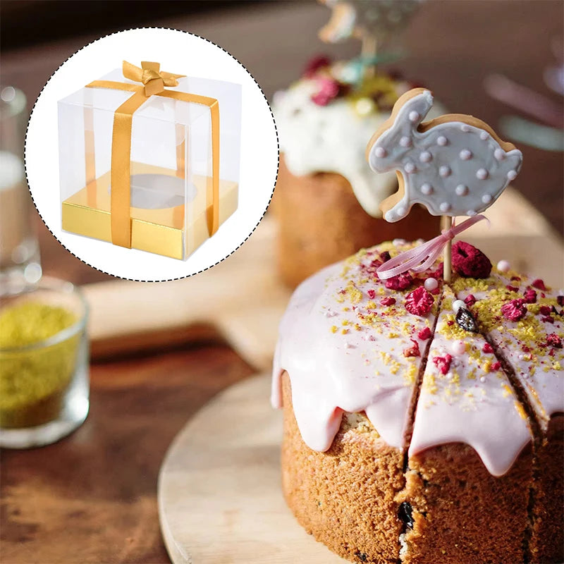 12-Pack Transparent Cupcake Boxes – Wedding & Party Packaging Dessert Packaging Box Babs