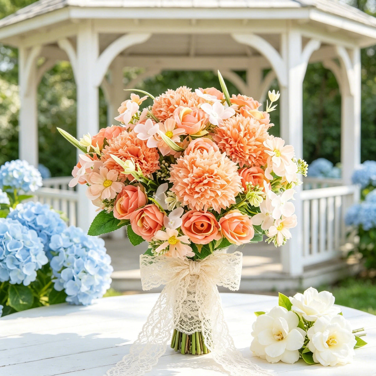 Silk Rose Artificial Flower Wreath – Wedding & Home Décor Artificial Flower Wreath Babs