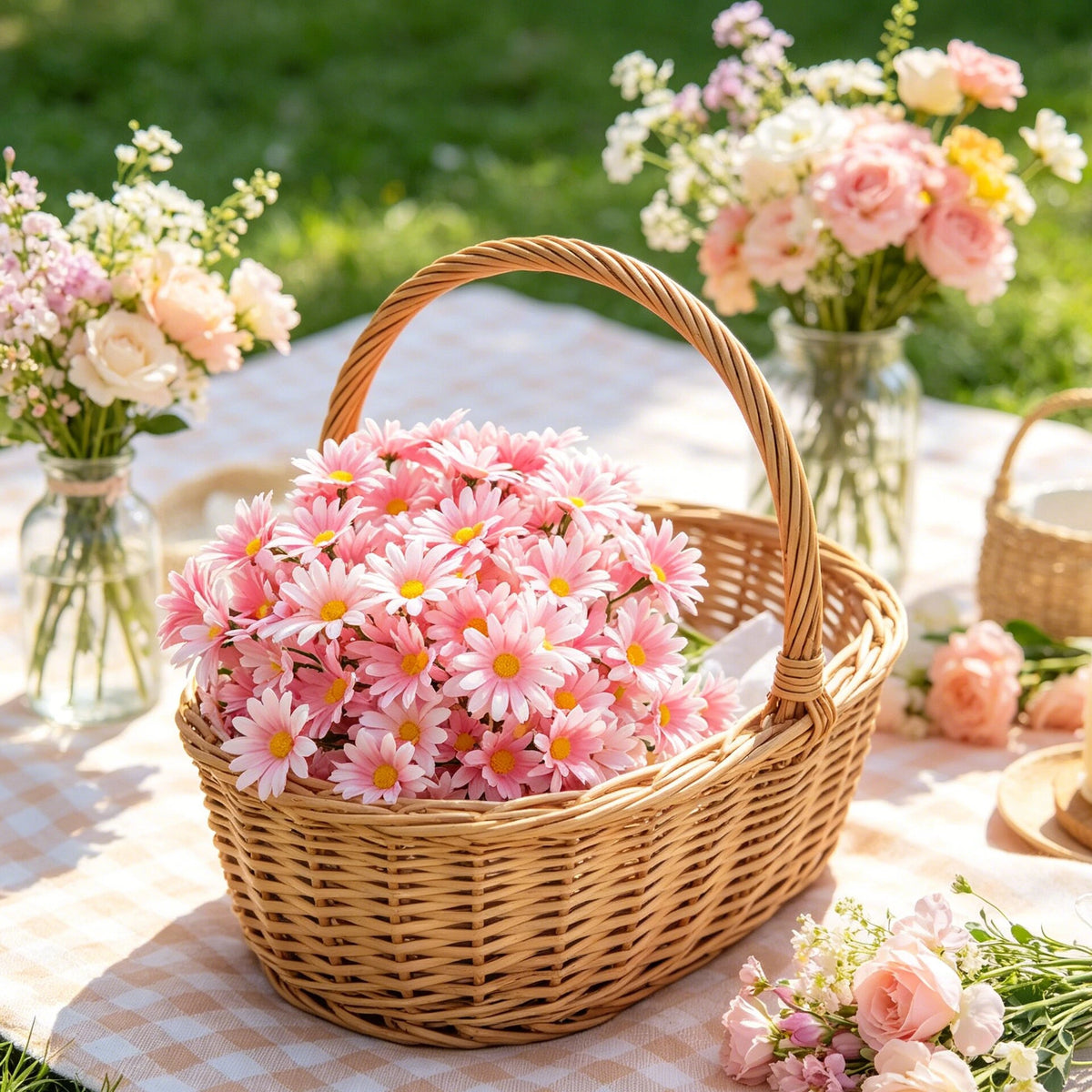 Artificial Silk Chrysanthemum Bouquet – Wedding & Home Decor Artificial Silk Flowers Babs