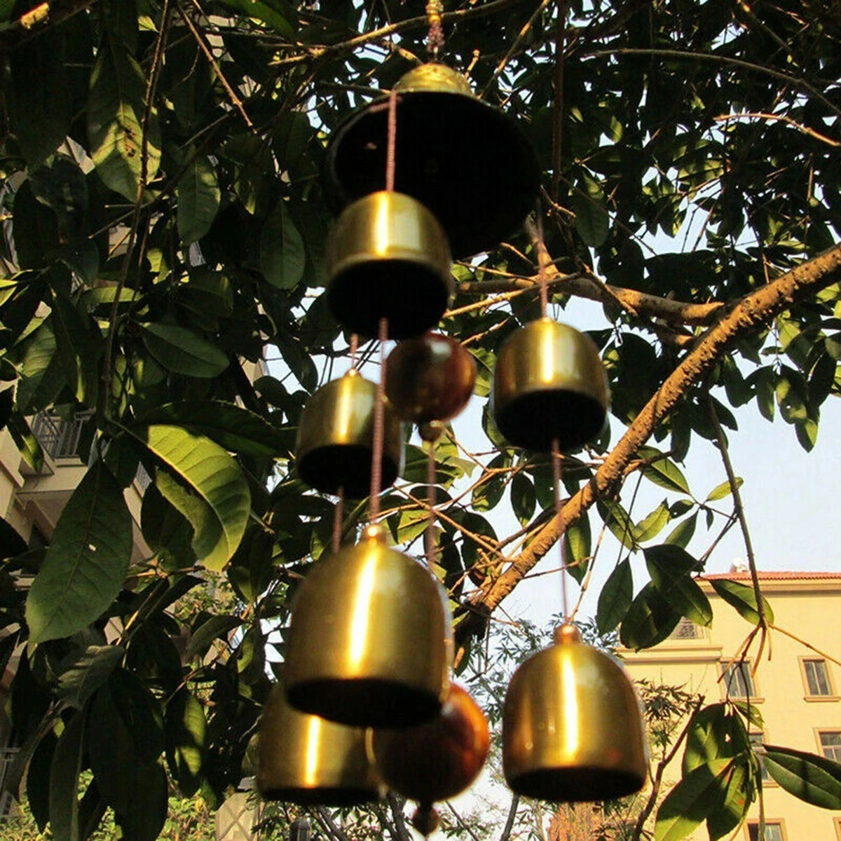 6 Copper Bells Wind Chime – Outdoor Metal Garden Decor Wind Chime Ornament Babs
