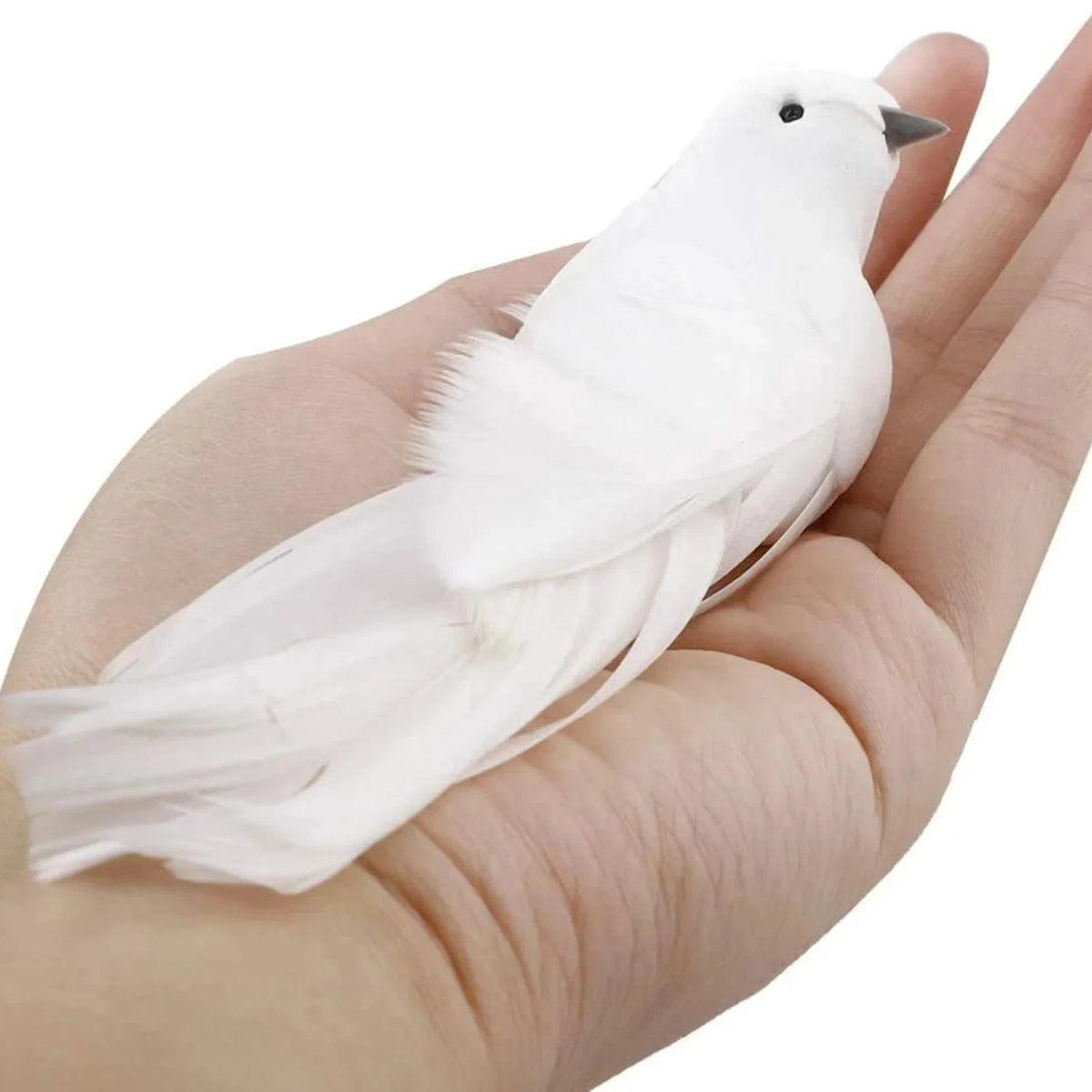 12 Artificial White Dove Bird Ornaments with Clip | Christmas Christmas Tree Ornaments Babs
