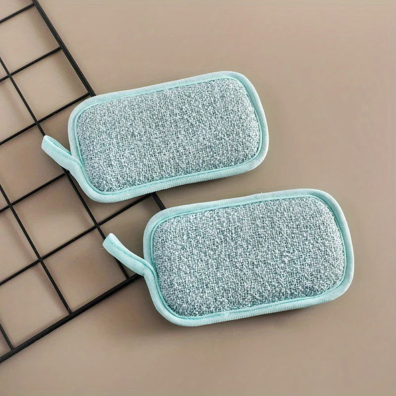 Non-Scratch Microfiber Scrub Sponges for Kitchen & Home Kitchen Scrub Sponge Babs Blue-2Pcs