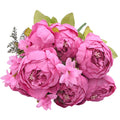 Silk Artificial Peony Bouquet 13 Heads – Wedding & Home Décor Artificial Flower Bouquet Babs P