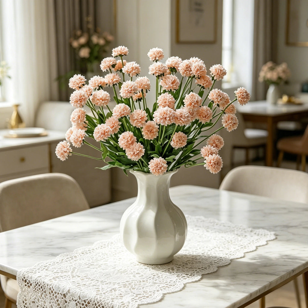 Silk Ball Chrysanthemum Artificial Flowers | Wedding & Home Decor Artificial Flowers Babs