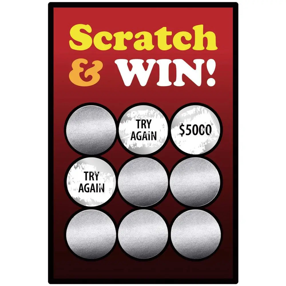 300pcs Gold Round Scratch Off Stickers – DIY Lottery & Raffle Scratch Off Stickers Babs