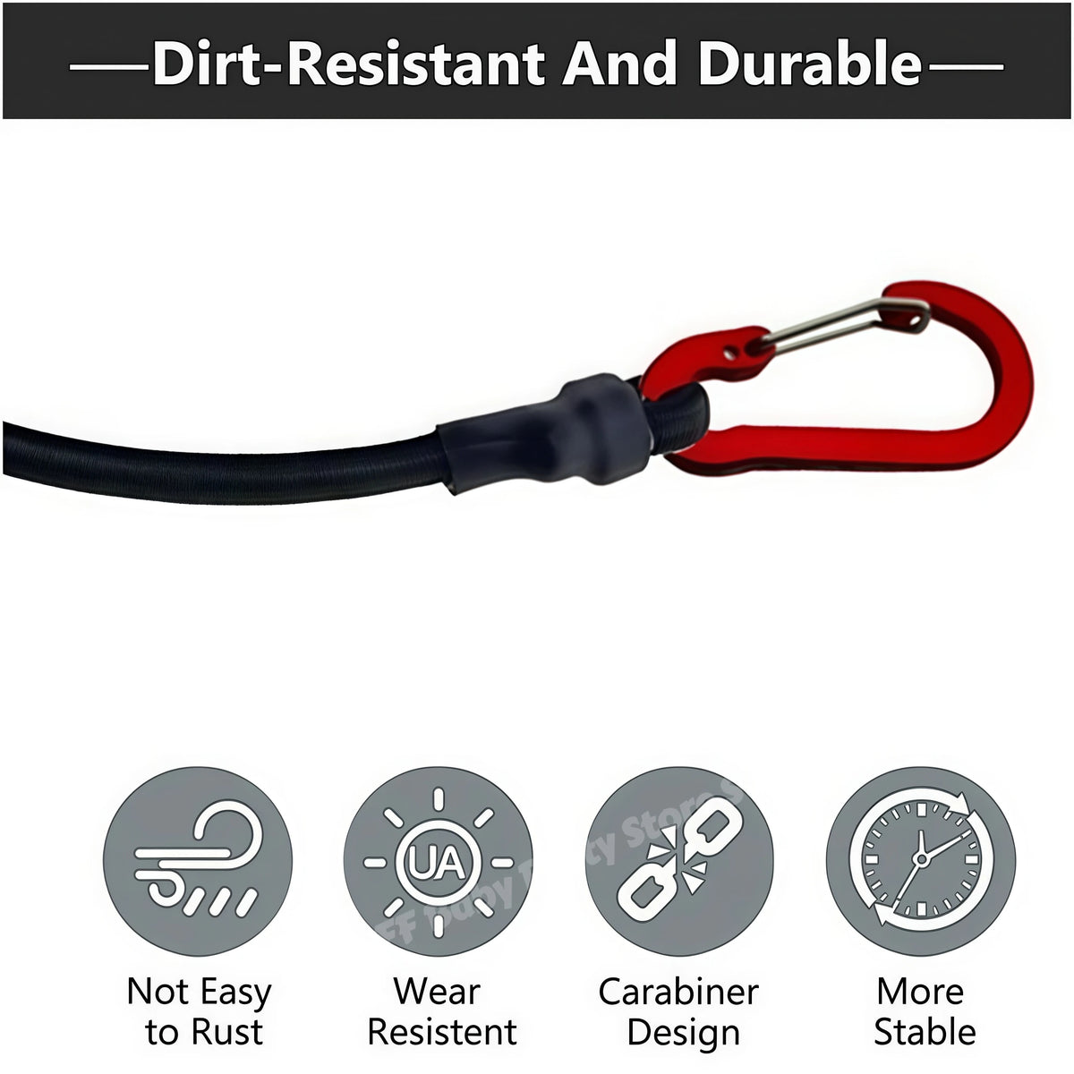 Heavy Duty Bungee Cord with Carabiner Hooks – Camping & Kayak Bungee Cord Babs