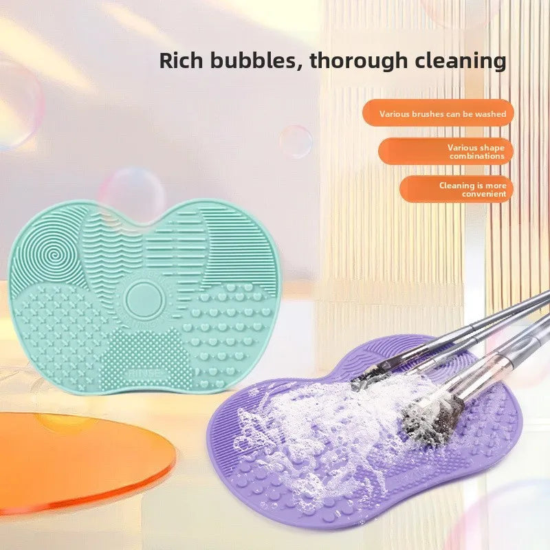 Silicone Apple Makeup Brush Cleaner Pad with Suction Cup Makeup Brush Cleaner Babs