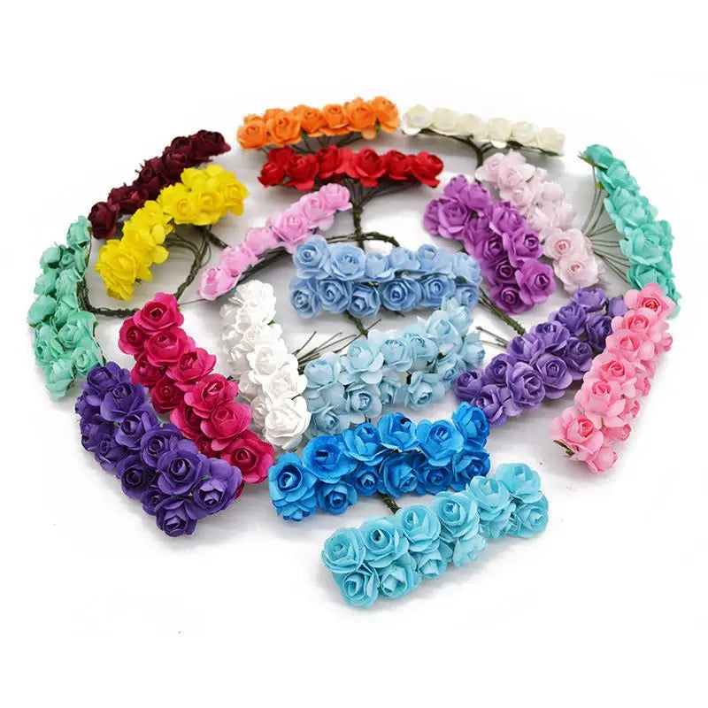 144pcs Paper Rose Artificial Flowers – UV Protection Wedding Décor Artificial Flowers Babs