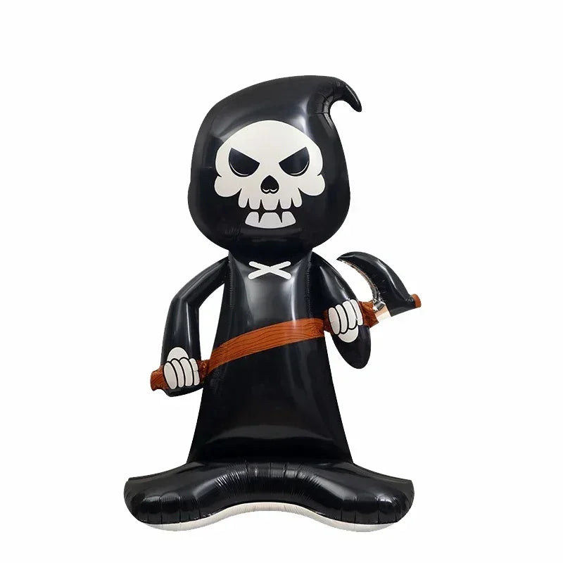 Halloween 4D Stand-Up Foil Balloon – Witch Pumpkin Dead Tree Halloween Party Balloon Babs Death-1PC AS Shown