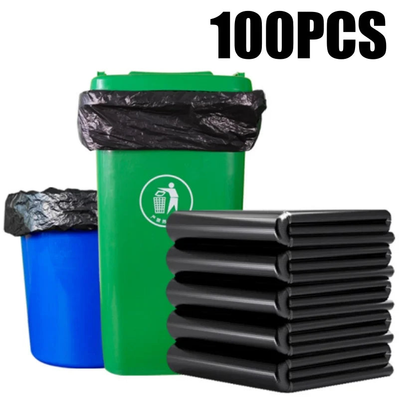 Extra Large Heavy-Duty Black Garbage Bags 50/100 Pack Kitchen Garbage Bags Babs 100PCS 100x120cm