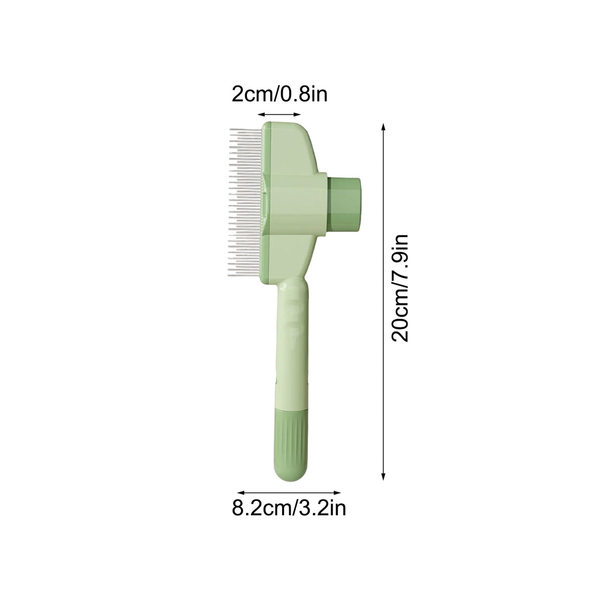Self-Cleaning Dog & Cat Grooming Comb | One-Button Hair Remover Pet Grooming Comb Babs Green