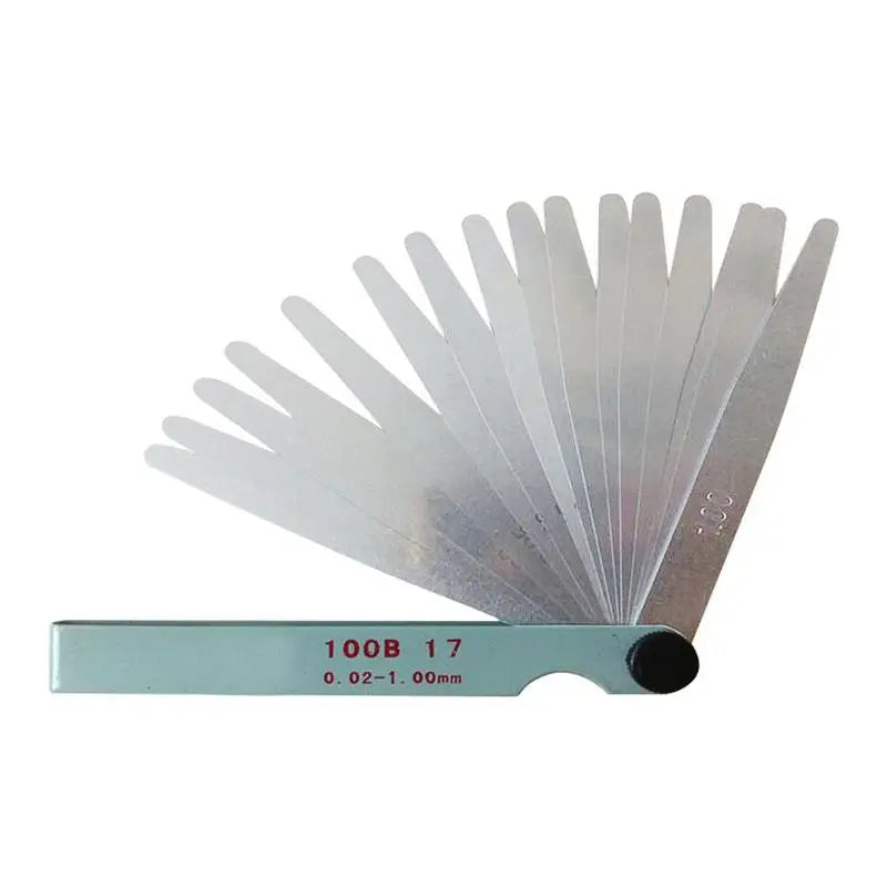 17-Blade Metric Feeler Gauge 0.02–1mm Thickness Gap Tool Feeler Gauge Set Babs