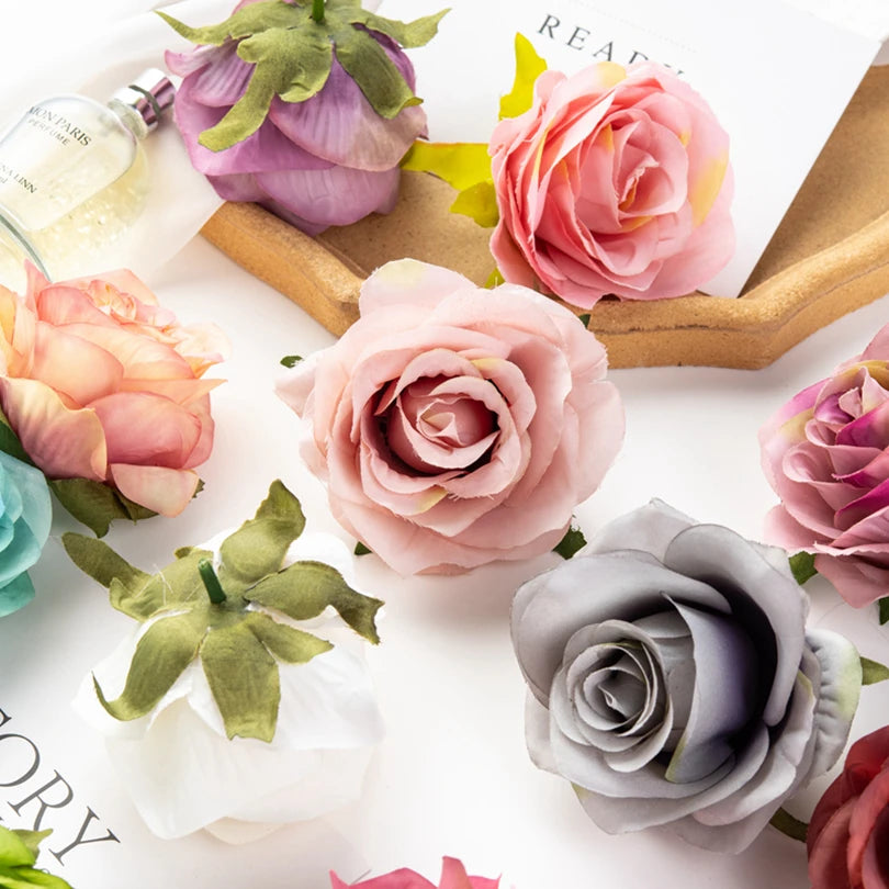 Artificial Silk Rose Flower Heads – Wedding & Home Décor Artificial Flower Heads Babs