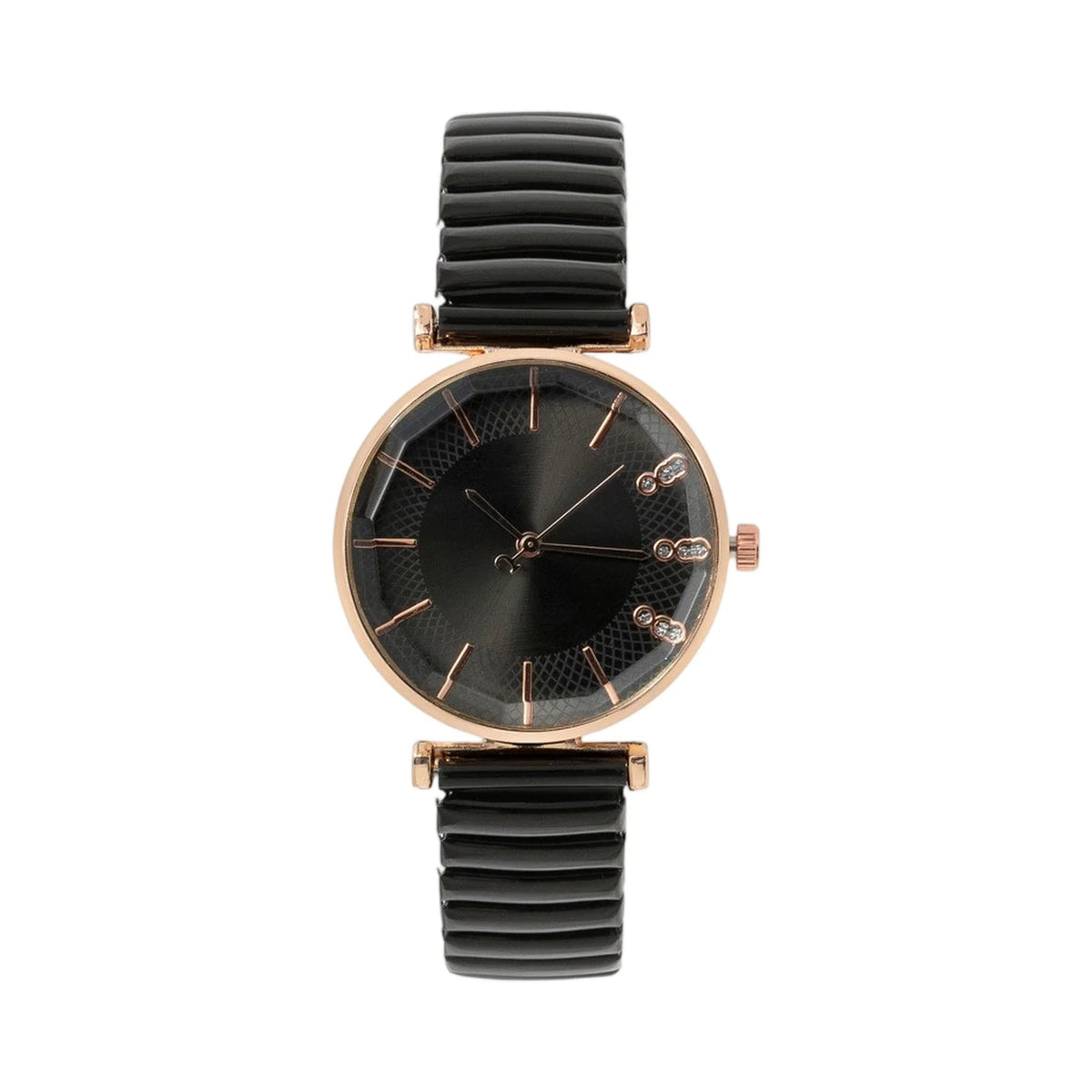 Women's Crystal Blue Quartz Watch – Stretch Strap Dress Watch Women's Dress Watch Babs