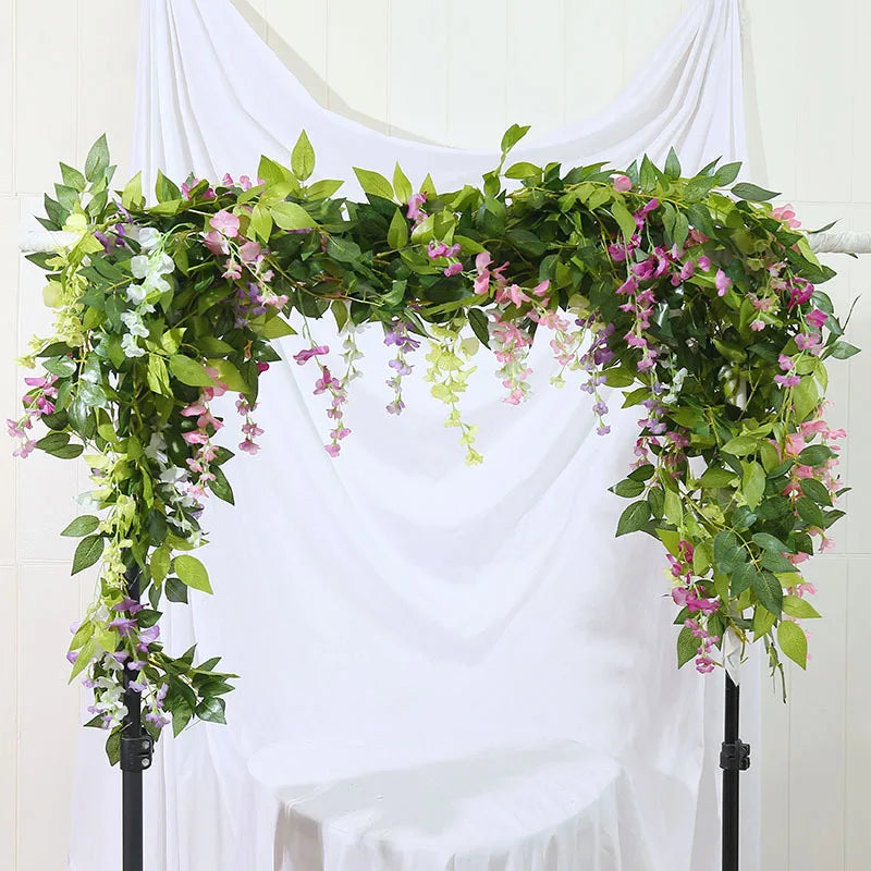 2M Silk Artificial Hydrangea Vine – Wedding & Home Wall Decor Artificial Floral Vine Babs