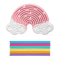 Rainbow Cloud Double-Sided Silicone Busy Board for Kids Sensory Busy Board Babs Pink