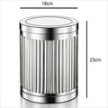 Stainless Steel Flip Lid Trash Can – Large Round Kitchen Bin Flip Lid Trash Can Babs Small