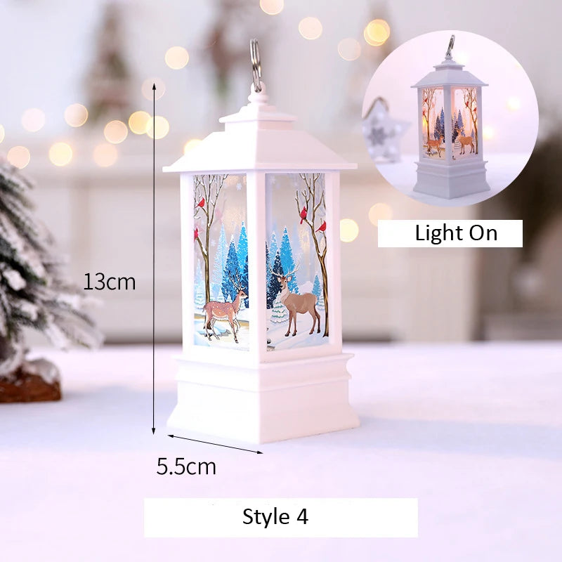 Santa Snowman Lantern Christmas Ornament & Holiday Décor Christmas Lantern Ornament Babs D