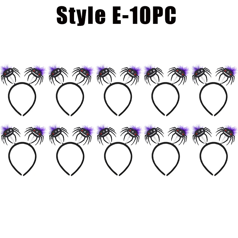 Halloween Spider Web Headband – Costume Hair Hoop Accessory Costume Headband Babs Style E-10PC