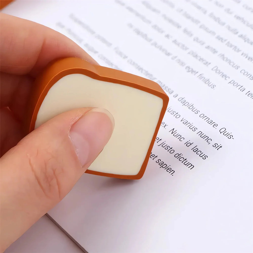4pcs Toast Shape Rubber Erasers – Fun Kids School Stationery Novelty Rubber Eraser Babs