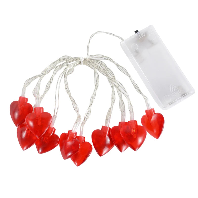 Red Heart LED Fairy String Lights 1.5M – Love Garland Décor LED String Lights Babs A