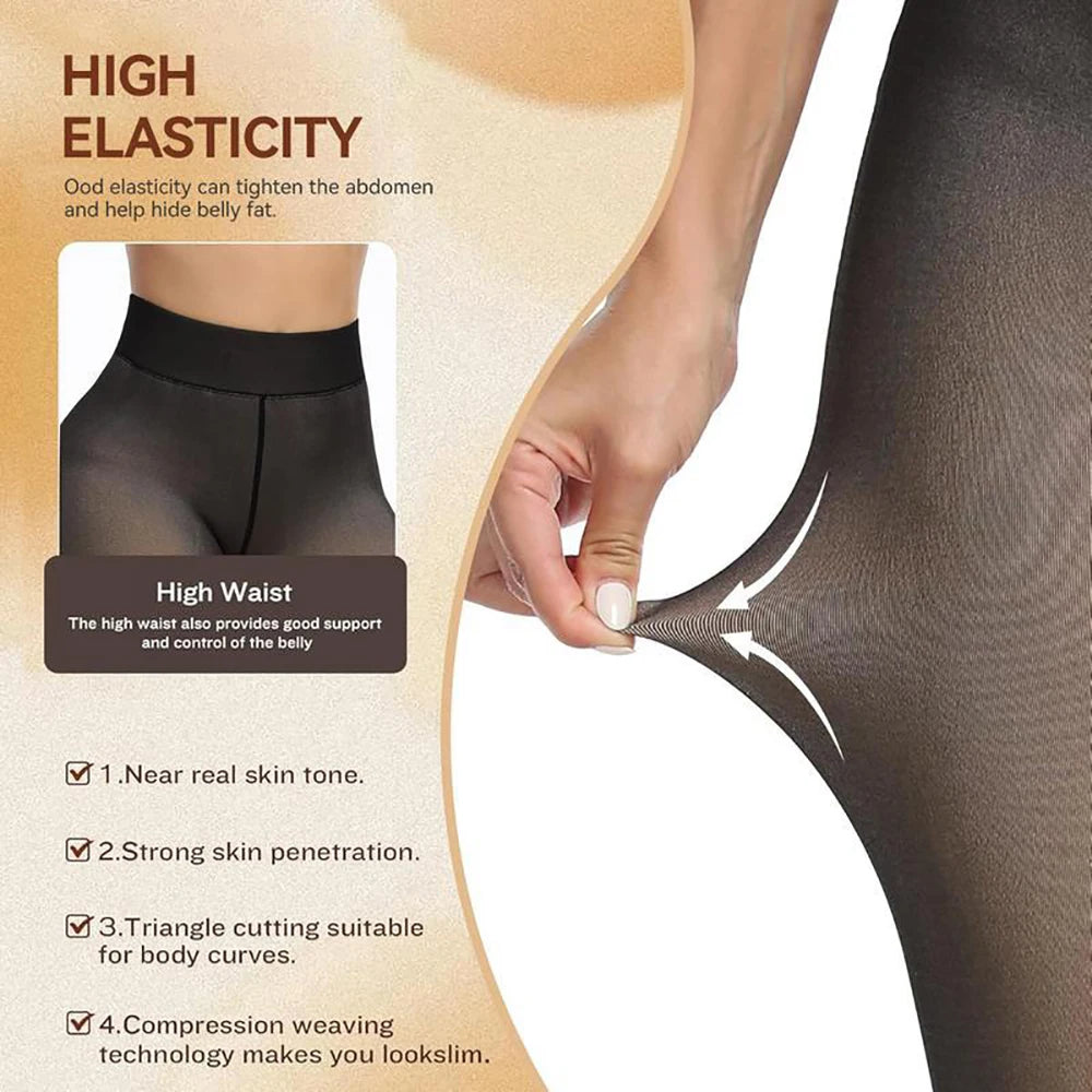 Fleece Lined Tights One Seam Thermal Pantyhose Women Fleece Lined Tights Babs