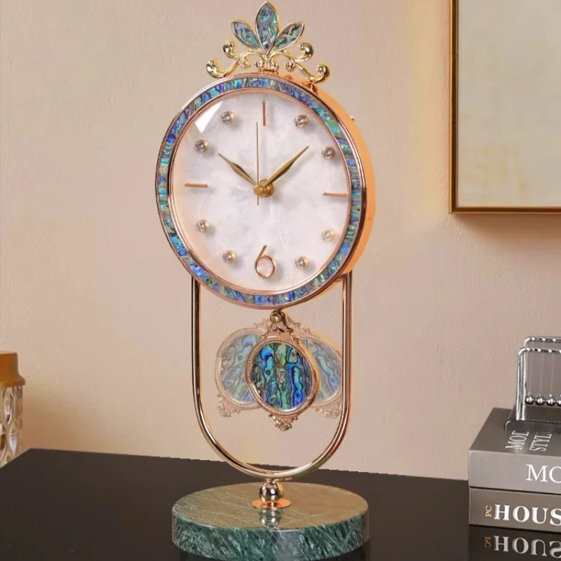 Nordic Silent Quartz Table Clock – Triangle Metal Desk Ornament Decorative Table Clock Babs