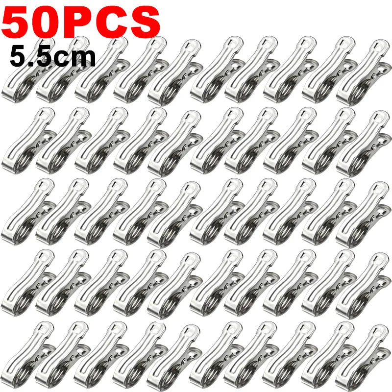 Stainless Steel Clothespins – 100 Pack Windproof Laundry Pegs Laundry Clothespins Babs 5.5cm-50pcs
