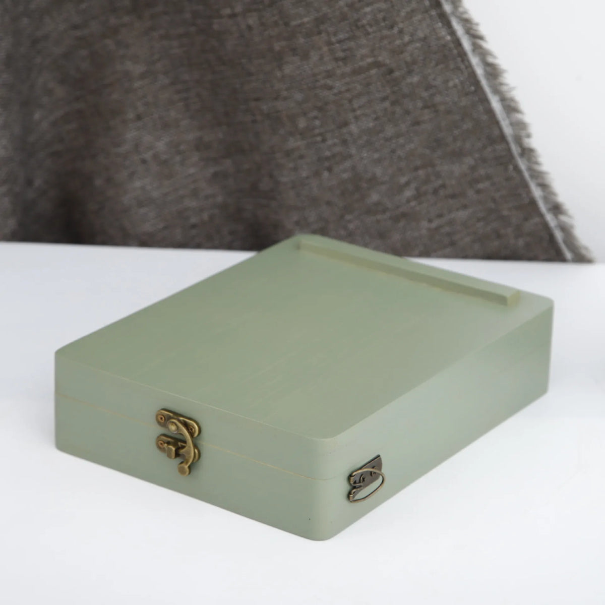 Vintage Wooden Storage Box with Shoulder Strap | Stationery Case Wooden Storage Organizer Babs B