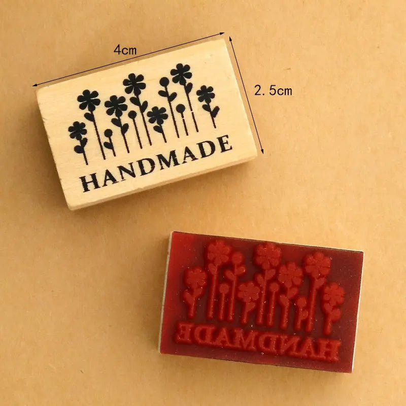 Vintage Square Wood Rubber Stamp – DIY Scrapbooking & Crafts Craft Rubber Stamp Babs