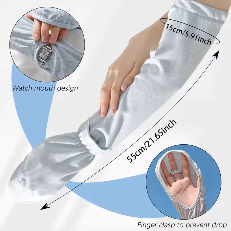 UV Sun Protection Fingerless Driving Gloves & Cooling Arm Sleeves UV Sun Gloves Babs