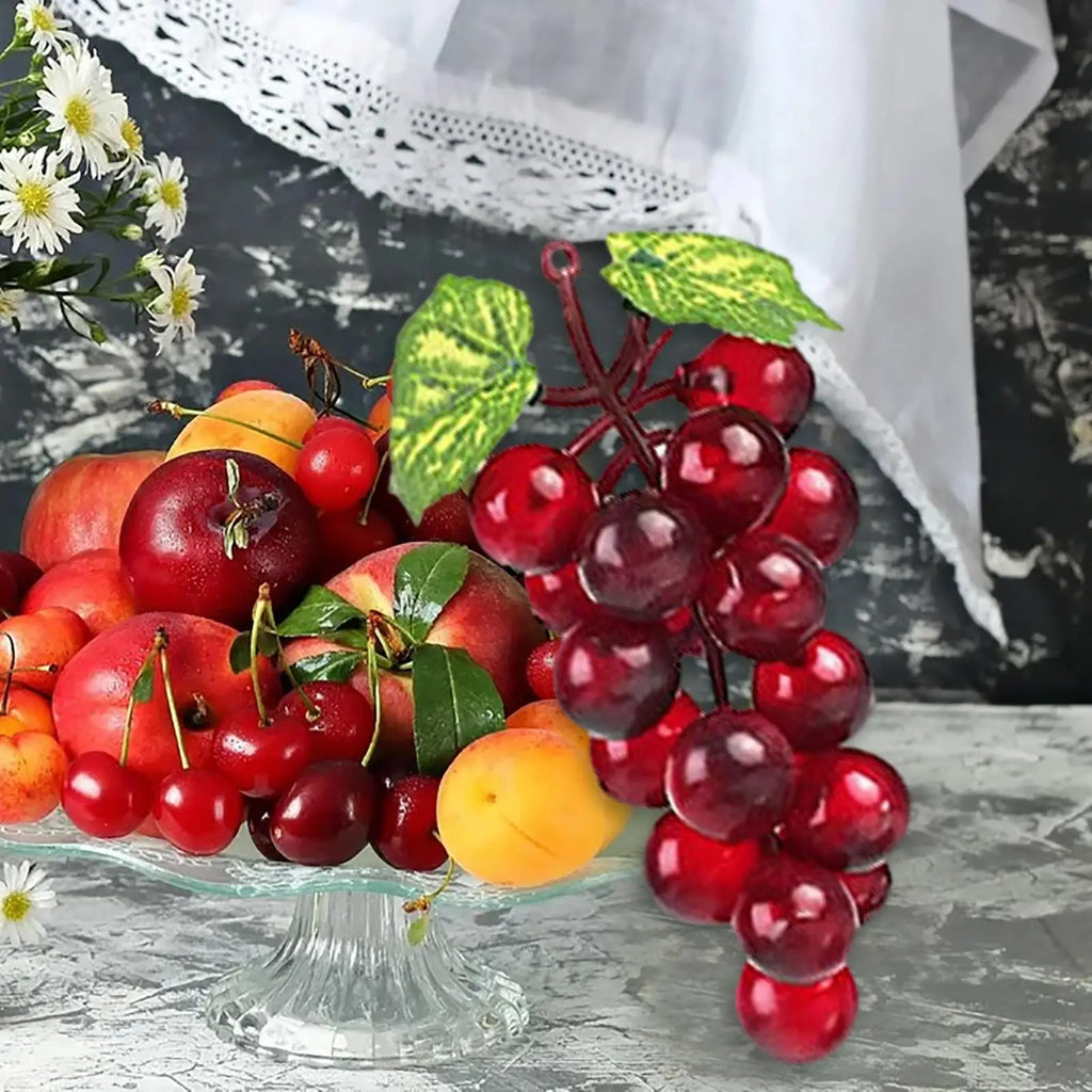 Artificial Grape Bunches – Faux Fruit Décor, 18 Grapes Artificial Fruit Decor Babs