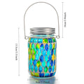 Solar Mosaic Hanging Lamp – Waterproof Glass Outdoor Light Solar Hanging Lantern Babs Blue