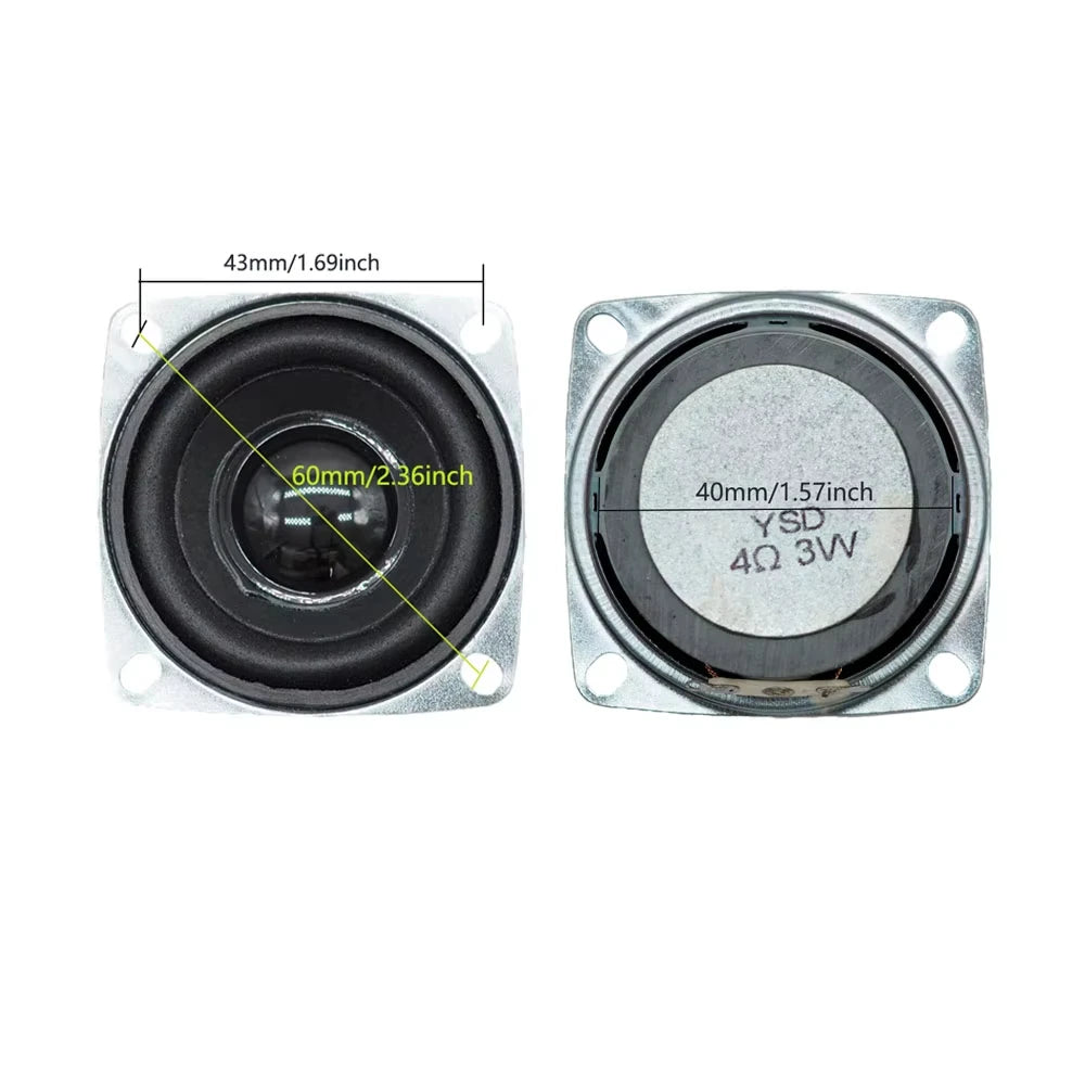 52mm 3W 4 Ohm Full Range Speaker Units | DIY HiFi Stereo Speaker Driver Unit Babs