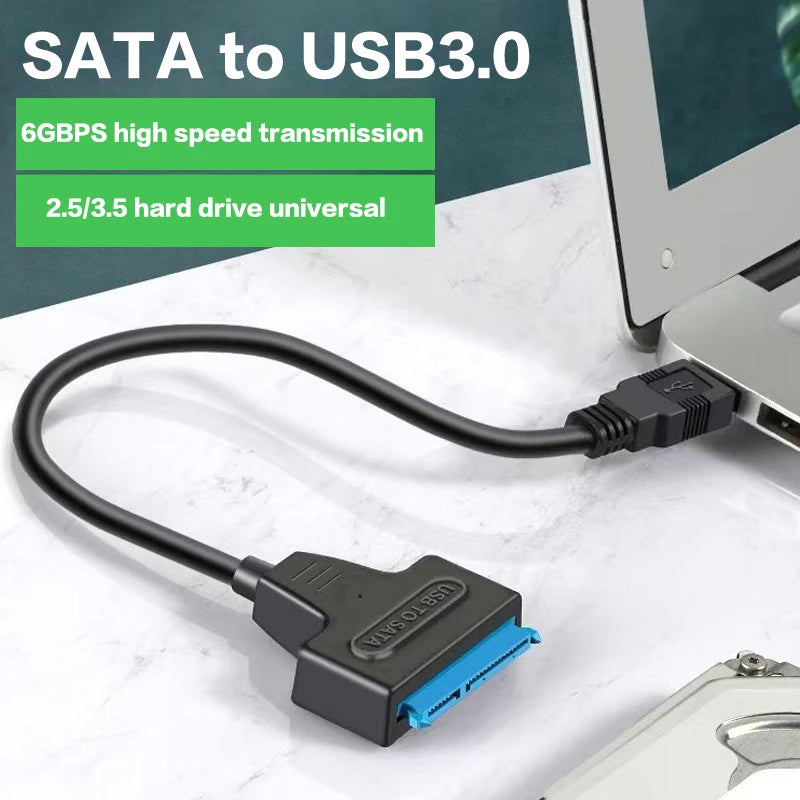 SATA to USB 3.0 & Type-C Adapter Cable for 2.5" HDD SSD SATA USB Adapter Cable Babs
